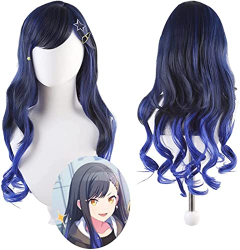 ZUKKY Anime Cosplay Perücke Shiraishi An Marineblaues langes Haar Halloween Kostüm Party Zubehör Perücke + Perückenkappe von ZUKKY