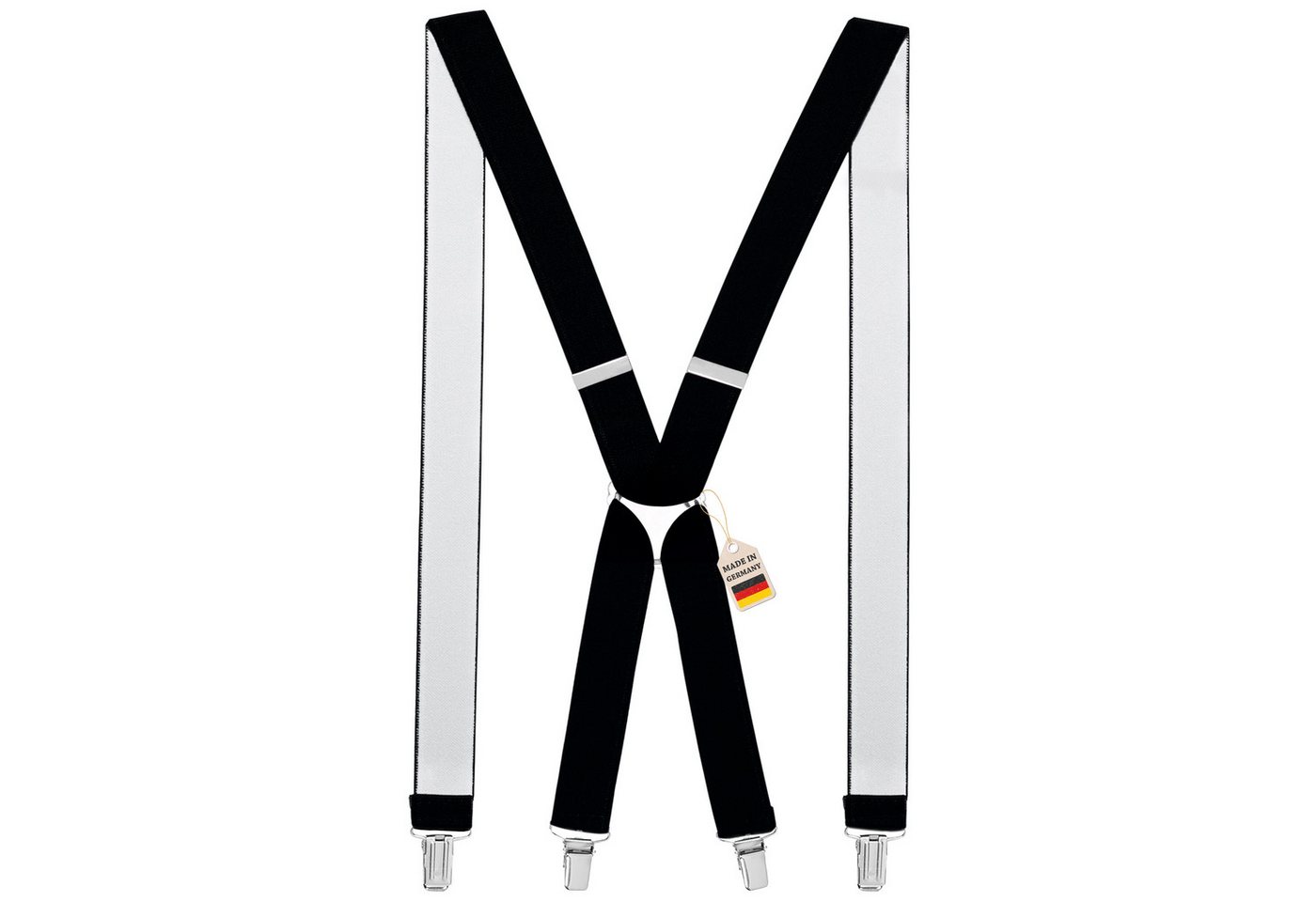 ZUKUNFTSENKEL Hosenträger 4 Robuste Clips, Hosenhalter Elastisch Flexibel (H-Form) X-Form Arbeitshosenträger von ZUKUNFTSENKEL