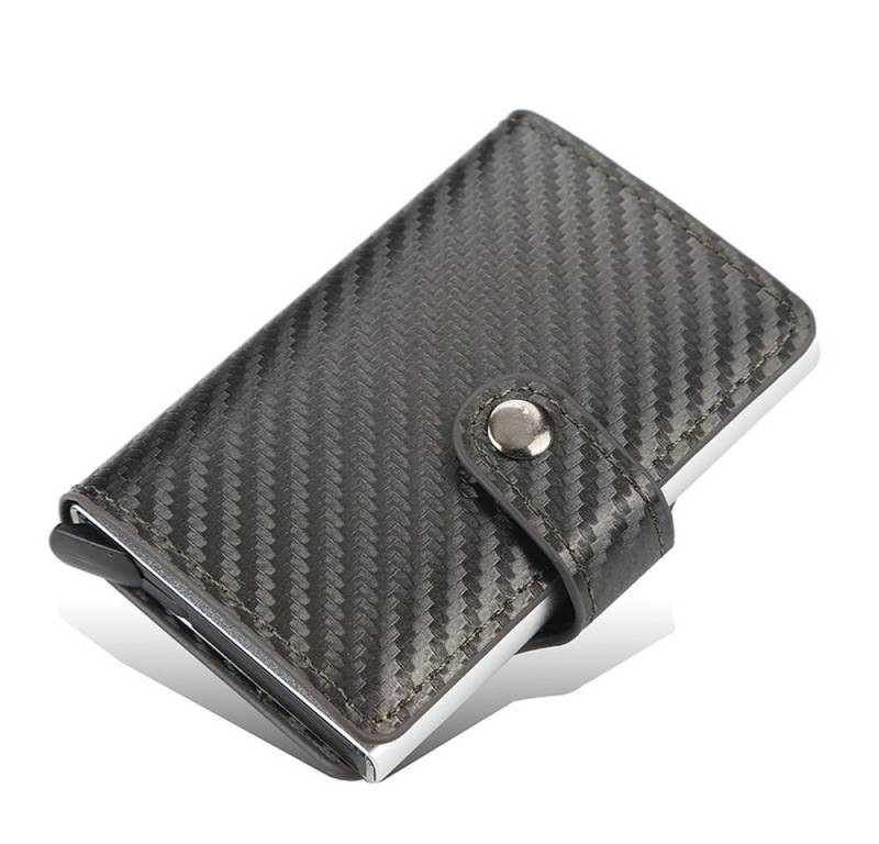 ZUKUNFTSENKEL Kartenetui Geldbörse Auslesesicher (1 Stück, Kreditkarten Portemonnaie), Carbon Style RFID Schutz Flach von ZUKUNFTSENKEL