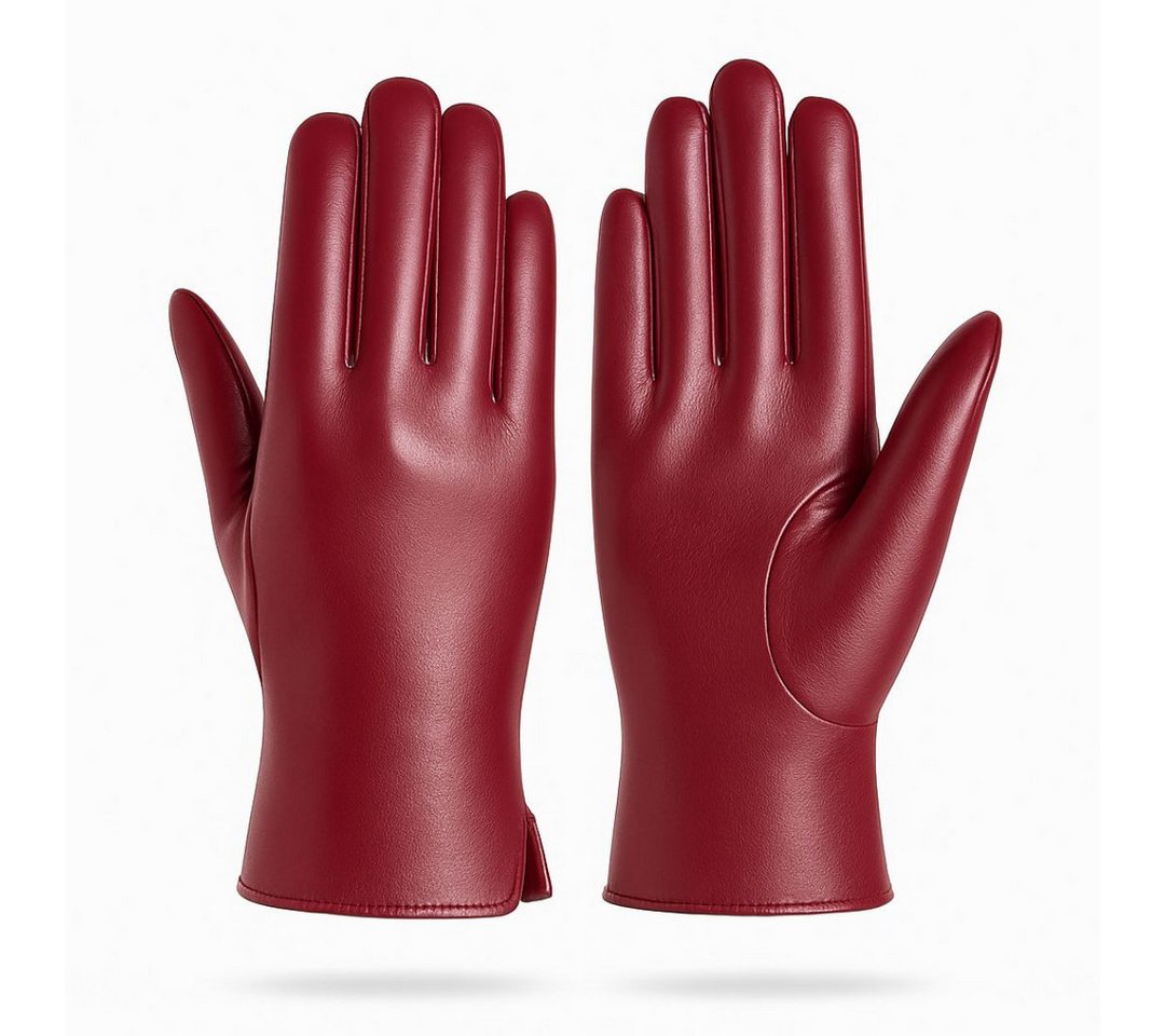 ZUKUNFTSENKEL Lederhandschuhe Damen Lederhandschuhe warm gefüttert (erhältlich in Dunkelblau, Bordeaux & Creme) elegantes Wintermodell, weiche Premium-Qualität, perfekte Passform von ZUKUNFTSENKEL
