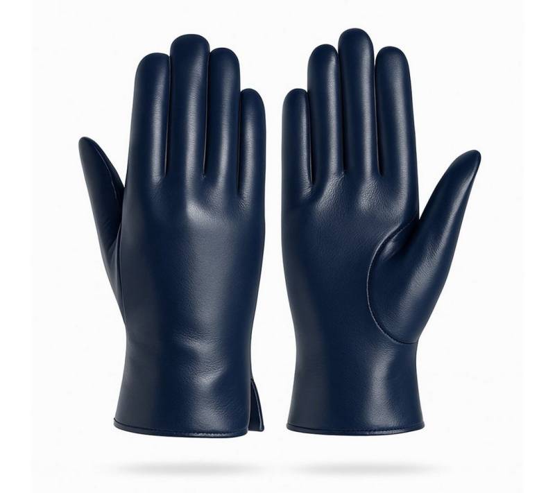 ZUKUNFTSENKEL Lederhandschuhe Damen Lederhandschuhe warm gefüttert (erhältlich in Dunkelblau, Bordeaux & Creme) elegantes Wintermodell, weiche Premium-Qualität, perfekte Passform von ZUKUNFTSENKEL