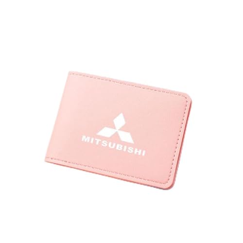 Geldbörsen Ausweis Kartenhüllen Geldklammern Scheckbuchhüllen Portmonee für Mitsubishi Zinger Galant Lancer ASX Pajero Outlander Damen Herren Gift Zubehör,Pinkstyle von ZUMAHA