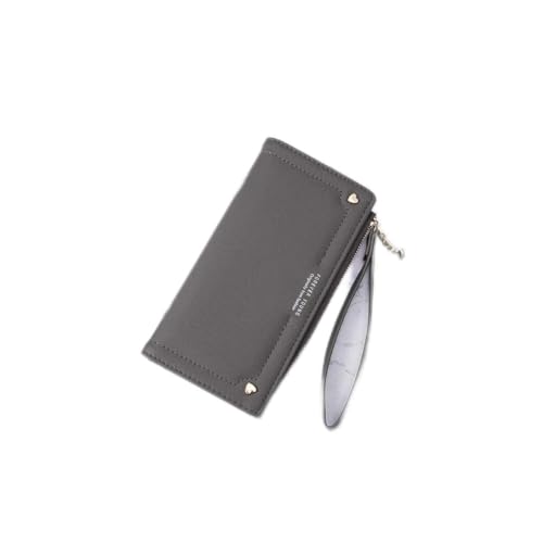 Neu Simple Wallet Damen Long Solid Color Zipper Billfold Two-Fold Multi-Card Slot Large-Capacity Women's Durable Purses Portemonnaie von ZUMAHA