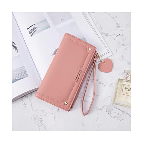 Neu Simple Wallet Damen Long Solid Color Zipper Billfold Two-Fold Multi-Card Slot Large-Capacity Women's Durable Purses Portemonnaie von ZUMAHA