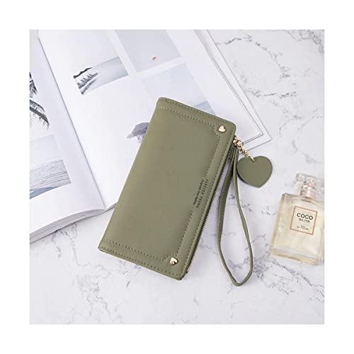 Neu Simple Wallet Damen Long Solid Color Zipper Billfold Two-Fold Multi-Card Slot Large-Capacity Women's Durable Purses Portemonnaie von ZUMAHA