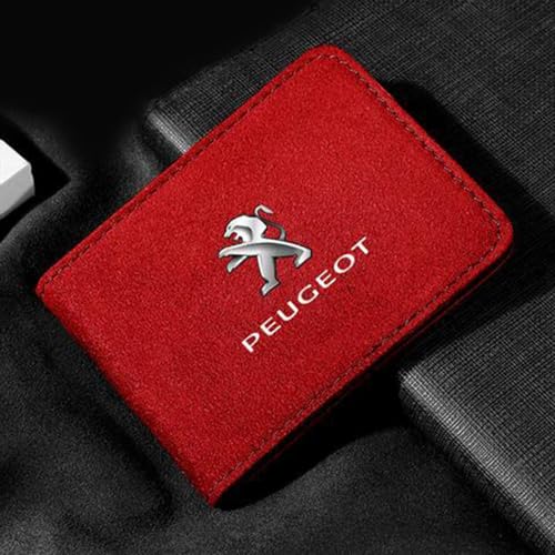 ZUMAHA Geldbörsen Ausweis Kartenhüllen Geldklammern Scheckbuchhüllen Portmonee für Peugeot 4008 408 5008 208 208L e2008 307SW Damen Herren Gift Zubehör,Redstyle von ZUMAHA