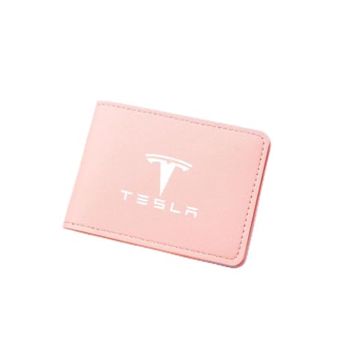 ZUMAHA Geldbörsen Ausweis Kartenhüllen Geldklammern Scheckbuchhüllen Portmonee für Tesla Model 3 Model Y Model S Model X Damen Herren Gift Zubehör,Pinkstyle von ZUMAHA
