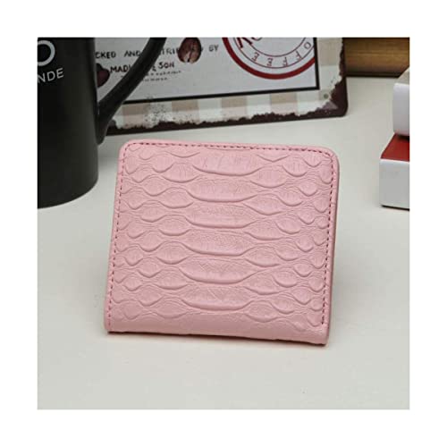 ZUMAHA Neu Brieftasche Magnetknopf Damen Reine Farbe Kartentasche Lässiger Reißverschluss Kurze Geldbörsen Clutch Bag Damen Süße Mini Kompakte Geldbörsen Portemonnaie von ZUMAHA