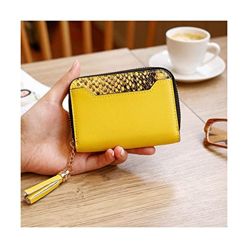 ZUMAHA Neu Organ Wallet Female Leather Card Case Multifunktions-Brieftasche Mini Lady Geldbörsen mit Reißverschlusstasche Organisiert und leicht zugänglich Portemonnaie von ZUMAHA