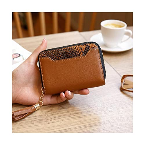 ZUMAHA Neu Organ Wallet Female Leather Card Case Multifunktions-Brieftasche Mini Lady Geldbörsen mit Reißverschlusstasche Organisiert und leicht zugänglich Portemonnaie von ZUMAHA