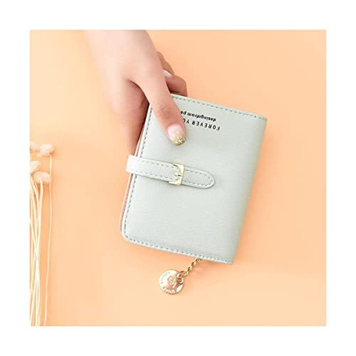 ZUMAHA Neu Slim Flip Wallet Kurzer Stil Kompakte Brieftasche Trendiger Kordelzug Kleiner frischer Reißverschluss Reine Farbe Organisiert und leicht zugänglich Portemonnaie von ZUMAHA