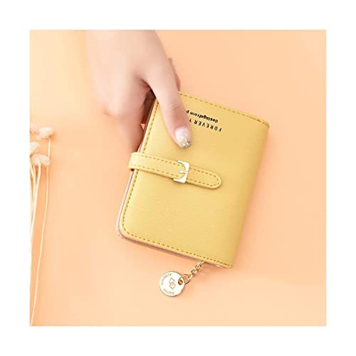 ZUMAHA Neu Slim Flip Wallet Kurzer Stil Kompakte Brieftasche Trendiger Kordelzug Kleiner frischer Reißverschluss Reine Farbe Organisiert und leicht zugänglich Portemonnaie von ZUMAHA