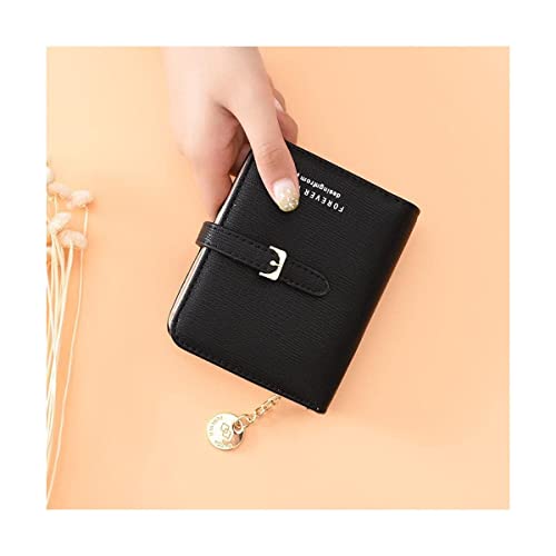 ZUMAHA Neu Slim Flip Wallet Kurzer Stil Kompakte Brieftasche Trendiger Kordelzug Kleiner frischer Reißverschluss Reine Farbe Organisiert und leicht zugänglich Portemonnaie von ZUMAHA