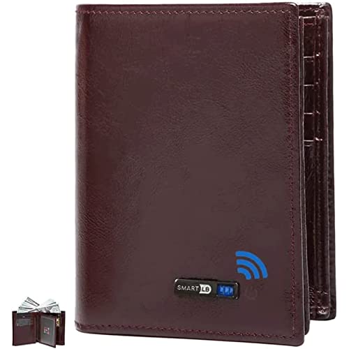 ZUMAHA Neu Unisex Smart Wallets Anti-Lost Bluetooth-kompatible Brieftasche Große Kapazität Echtes Leder Geldbörsen Mode Herren Kartenhalter Portemonnaie von ZUMAHA