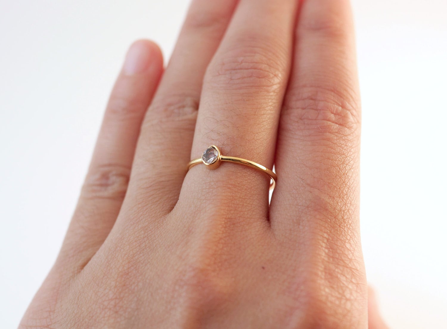 Herkimer Diamant Ring Gold | Goldringe Ringe Mit Steinen Diamantringe Stapelringe Brautjungfern Herkimer Diamant Ring Gold | Goldringe Ringe Mit Steinen Diamantringe Stapelringe Brautjungfern von ZUMARI