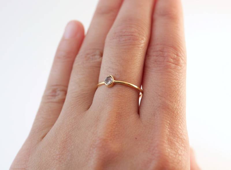 Herkimer Diamant Ring Gold | Goldringe Ringe Mit Steinen Diamantringe Stapelringe Brautjungfern Herkimer Diamant Ring Gold | Goldringe Ringe Mit Steinen Diamantringe Stapelringe Brautjungfern von ZUMARI