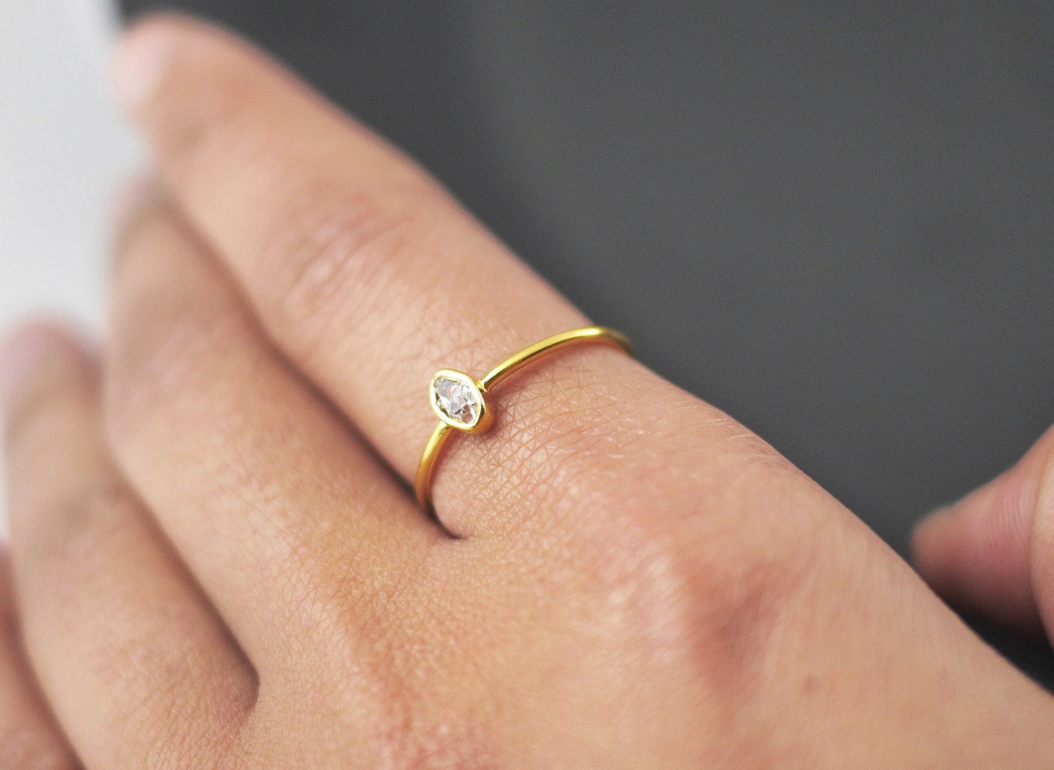 Herkimer Diamant Ring | Gold Ring Alternative Verlobungsringe Trauringe Goldringe Braut Geschenk Herkimer Diamant Ring | Gold Ring Alternative Verlobungsringe Trauringe Goldringe Braut Geschenk von ZUMARI