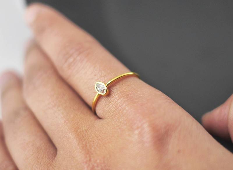 Herkimer Diamant Ring | Gold Ring Alternative Verlobungsringe Trauringe Goldringe Braut Geschenk Herkimer Diamant Ring | Gold Ring Alternative Verlobungsringe Trauringe Goldringe Braut Geschenk von ZUMARI