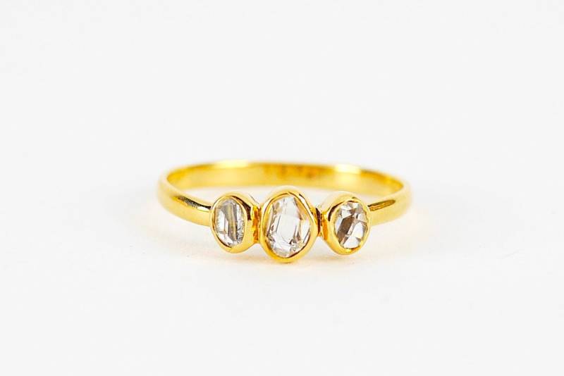 Herkimer Diamant-Ring-Gold | Zierliche Ringe Ring Für Freundin Zarte Stapeln Gold Verlobungsring Mit Steinen Herkimer Diamant-Ring-Gold | Zierliche Ringe Ring Für Freundin Zarte Stapeln Gold Verlobungsring Mit Steinen von ZUMARI