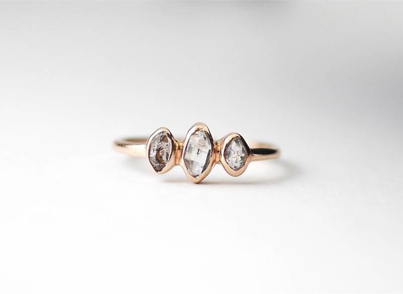 Roségold Herkimer Diamant Ring | Ringe Für Freundin Stapelringe Verlobungsring Mit Steinen Roségold Herkimer Diamant Ring | Ringe Für Freundin Stapelringe Verlobungsring Mit Steinen von ZUMARI