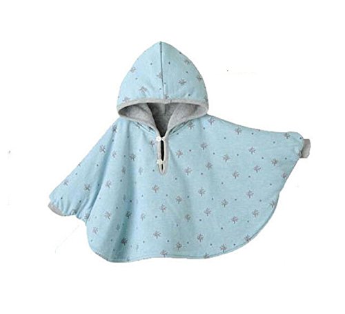 ZUMUii Butterme Netter Baby Winter warme Beiderseitige Wear Kapuze Cape Umhang Poncho Mantel für Kinder Kleinkind Baby Mädchen Jungen, Hellblau, 1-3 Jahre von ZUMUii