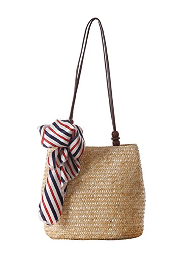 ZUMUii Butterme Frauen Strand Schultertasche Sommer Stroh Tote Strand Tasche Einkaufen Handtasche Hobo Handtasche von ZUMUii