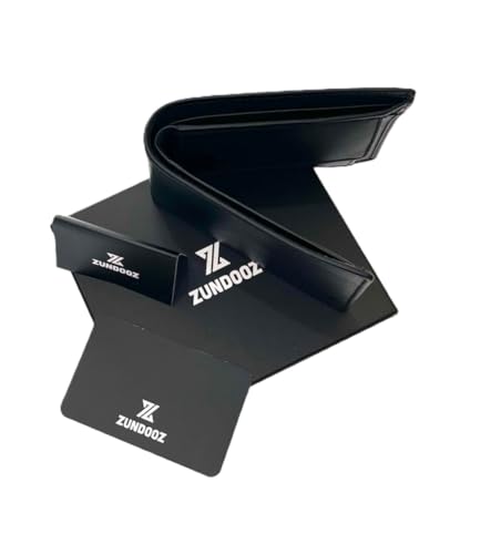 ZUNDOOZ Behnam Herren Schwarz Leder Bi-Fold Geldbörse mit Münzfach Tolles Geschenk, Schwarz , 11.5x9.5x2 cm, Klassisch von ZUNDOOZ