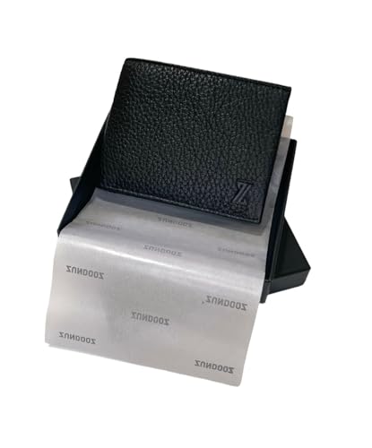 ZUNDOOZ Vernazza Herren Tri-fold Wallet Slim & Modern mit Münzfach, Schwarz , 12cm x 9.0 cm x 2cm (Tri Folded), Schlank und modern von ZUNDOOZ