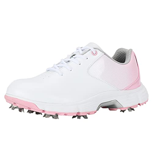 Frauen Golfschuhe Mit Spikes Lässige Turnschuhe wasserdichte Außentrainingsschuhe Im Freien Im Freien,Weiß,43 EU Frauen Golfschuhe Mit Spikes Lässige Turnschuhe wasserdichte Außentrainingsschuhe Im Freien Im Freien,Weiß,43 EU von ZUNKY