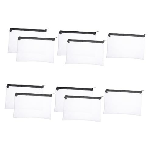 ZUNOXAZ 10stücke Dochsichtiges Federmäppchen Mit Reißverschluss Kleine Federmäppchen Transparent Für Schüler Schreibwarenetui Aus Wasserdichtem PVC-Material Als Geldbörsen-Organizer von ZUNOXAZ