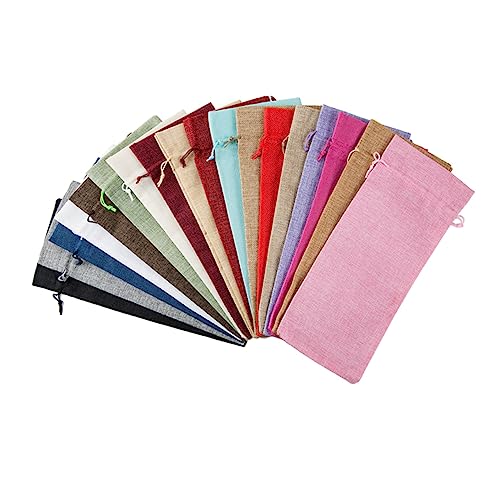 ZUNOXAZ 10 Stück Weinflaschen Aufbewahrungstaschen Kordelzug aus Strapazierfähigem für Hochzeiten und Zufälligen Farben Zufällige Farbe Zufällige Farbe von ZUNOXAZ