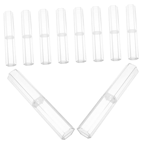 ZUNOXAZ Transparente Stift Geschenkbox 10 Stück Leeres Federmäppchen Kunststoff Klein von ZUNOXAZ