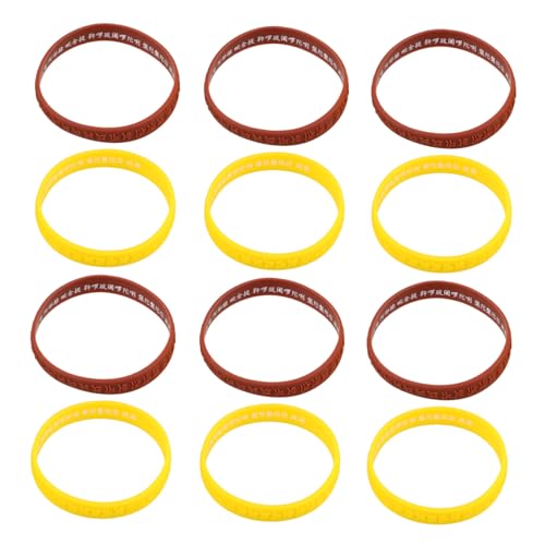 ZUNOXAZ 16 Stück Sanskrit Silikonarmband Silikonbänder Kinderparty Gefälligkeiten Party-Silikonarmbänder Silikonarmbänder für Veranstaltungen für Jungen Kieselgel von ZUNOXAZ