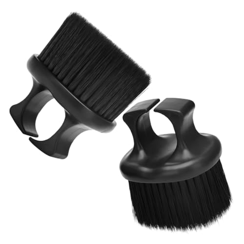 ZUNOXAZ 2 Stück Bartpflege Bürsten für Männer Nylonborsten Leichtes Tragbares Design zur Feinen Haarentfernung und Bartstyling für Friseursalons und Heimgebrauch von ZUNOXAZ