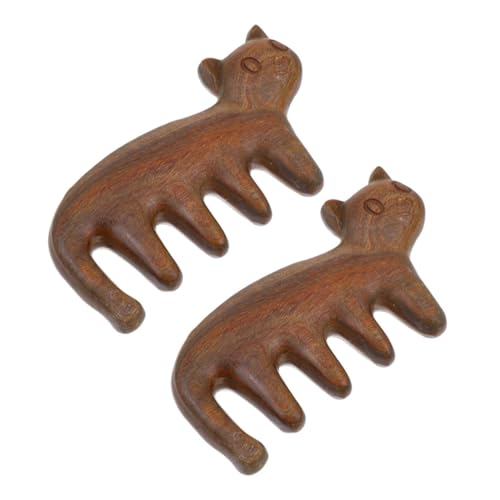 ZUNOXAZ 2 Stück Hohlmaschen-Haarkammmassage Handmassagegerät Kopfmassagegerät Haarmassagegeräte Textur-Kamm-Männer Massagekamm für die Kopfhaut Massageversorgung Grünes Sandelholz Kaffee von ZUNOXAZ