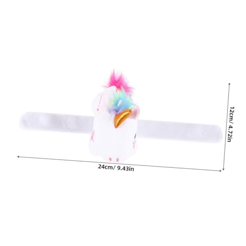 ZUNOXAZ 2 Stück Plüsch Einhorn Slap Armbänder Weiche Bequeme Kuscheltier schlagarmbänder Für Mädchen Party Mitgebsel Dekoratives Accessoire von ZUNOXAZ
