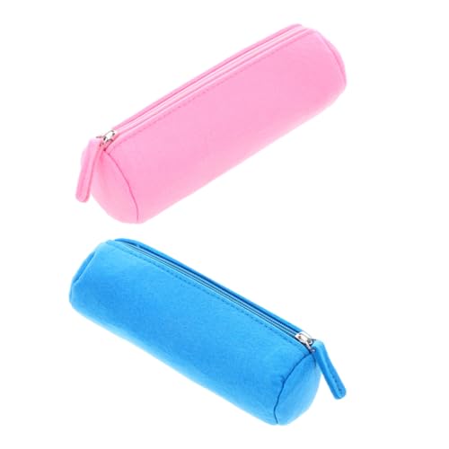 ZUNOXAZ 2 Stück Praktisches Teiliges Filz Federmäppchen mit Reißverschluss Großer Kapazität Reißfest und rutschfest Leichter Stifteorganizer für Schule Büro und Unterwegs von ZUNOXAZ