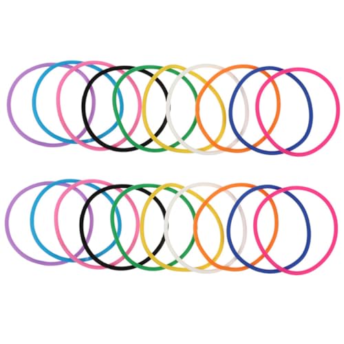 ZUNOXAZ 20 Stück Teiliges Silikonarmband Dehnbare Jelly Armbänder in Mischfarben Verstellbare Outdoor Handgelenksbänder Vielseitig als Partyarmbänder Haarbänder und Schmuck für Damen und von ZUNOXAZ
