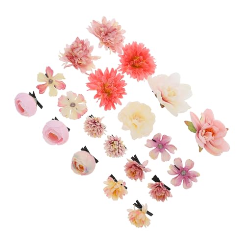 ZUNOXAZ 21 Stück Teiliges Künstliche Seidenblumen Haarclips Bunte Blüten Haarschmuck Damen Mädchen für Alltag Hochzeit Party Frisuren Styling von ZUNOXAZ