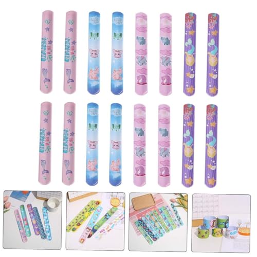 ZUNOXAZ 25 Stück Teiliges Bunte Schnapparmbänder für Robuste PVC Slap Bands mit Cartoon Motiven Verschleißfest und Sicher für Kindergeburtstag Party und Alltag Unisex Designs Zufällige von ZUNOXAZ