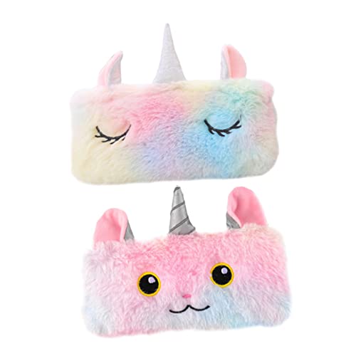 ZUNOXAZ 2stücke Plüsch-stiftetasche Mit Reißverschluss Tragbare Schreibwaren-Aufbewahrungstasche Bleistiftbeutel Für Studenten Geeignet Für Stifte Lineale Und Radiergummis von ZUNOXAZ