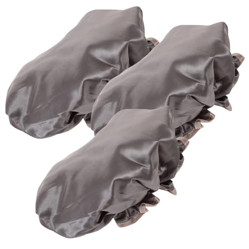 ZUNOXAZ 3 Stück Duschhaube Damen Wasserdichte Doppellagige Badekappen mit Elastischem Band für Langes Haar Wiederverwendbare Shower Caps für Frauen und Mädchen von ZUNOXAZ