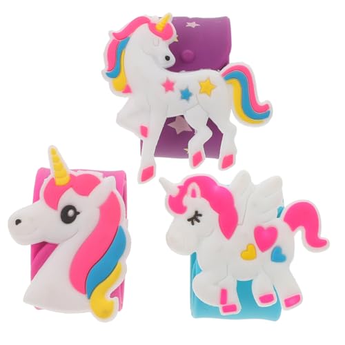 ZUNOXAZ 3 Stück Slap Armbänder für Handgelenkband mit Einhorn Mitgebsel für Partys Geburtstagsgeschenke ZUNOXAZ 3 Stück Slap Armbänder für Handgelenkband mit Einhorn Mitgebsel für Partys Geburtstagsgeschenke von ZUNOXAZ