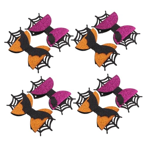 ZUNOXAZ 4 Paare Halloween Haarspangen mit Spuk-Schleifen Langlebige Cosplay Haarnadeln Leichte Haaraccessoires für Frauen Party Kostümfest Müheloses Styling von ZUNOXAZ