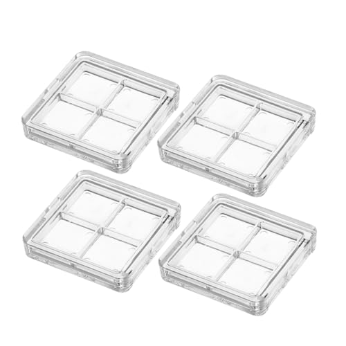 ZUNOXAZ 4stücke Teiliges Transparentes Lidschatten Leere Makeup-palette Für Kosmetik Für Lippenstift Blush Und Augen-make-up Tragbare Kosmetikbox Für von ZUNOXAZ