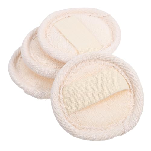 ZUNOXAZ 4 Stück Natürliche Loofah Reinigungspads Sanftes Peeling und Make Up Entferner und Schnell Trocknend Gesichtsreinigung für Frische Glatte Haut Handlich und Leicht Tragbar von ZUNOXAZ