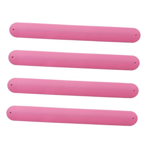 ZUNOXAZ 4 Stück Silikon Klapparmbänder in Pastellfarben Flexible DIY Schlagarmbänder aus Hochwertigem Silikon und Stahl Hautfreundlich und Wiederverwendbar für Partygeschenke von ZUNOXAZ