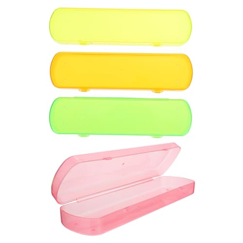 ZUNOXAZ 4stücke Tragbarer Zahnbürstenetui Satz Transparente Zahnbürsten Und Zahnpasta Organizer Für Reisen Camping Und Outdoor Aktivitäten Kompakter Zahnbürstenhalter Aus Kunststoff von ZUNOXAZ