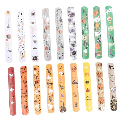ZUNOXAZ 50 Stück Teiliges Halloween Armband aus Langlebigem PVC und Stahl Ergonomisch Gestaltete Klatschhand Partydekoration für Halloween Party und Festliche Kostüm Anlässe von ZUNOXAZ