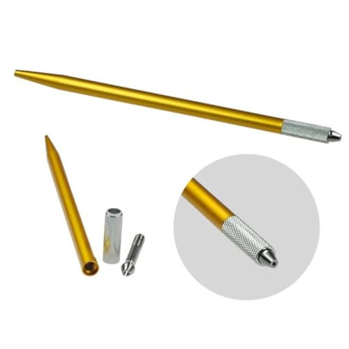 ZUNOXAZ 6 Stück Manuelle Microblading Stifte für Augenbrauen in Rot Blau Gold Silber Rosa Ergonomischer Permanent Make Up Pen für Präzise Natürliche Brauenzeichnung bei Frauen von ZUNOXAZ